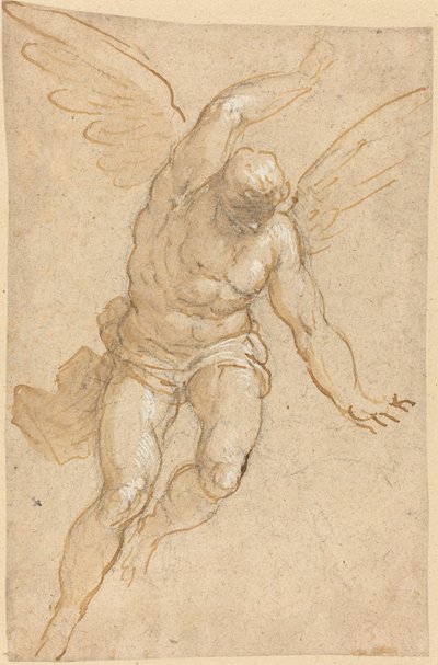 En flygande ängel av Jacopo Palma il Giovane