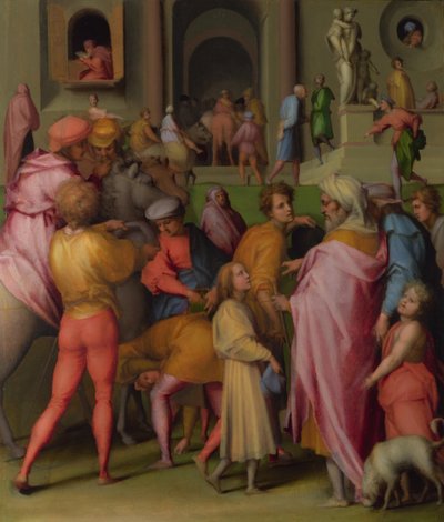 Josef sålde till Potifar från Scener ur Josefs berättelse, ca 1515 av Jacopo Pontormo
