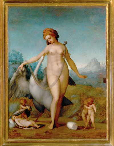 Leda och svanen av Jacopo Pontormo