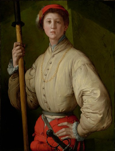 Porträtt av en halberdier (Francesco Guardi) av Jacopo Pontormo
