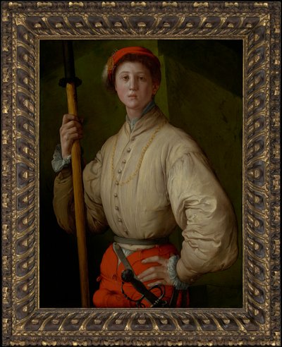Porträtt av en halberdier (Francesco Guardi) av Jacopo Pontormo