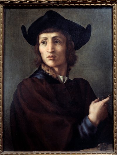 Porträtt av en juvelerare. Målning av Jacopo (Iacopo) Carrucci dit il Pontormo (Pontormo) (1494-1556) av Jacopo Pontormo