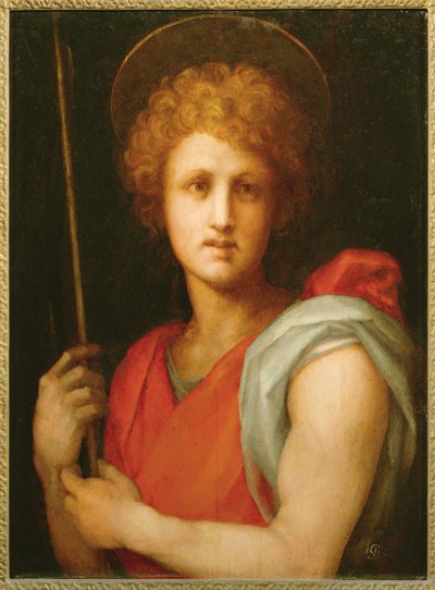 Saint John Baptist (målning på duk) av Jacopo Pontormo