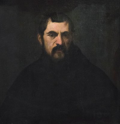 Porträtt av en munk av Jacopo Robusti (attr. to) Tintoretto