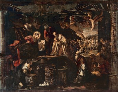 Tillbedjan av Magi av Jacopo Robusti Tintoretto