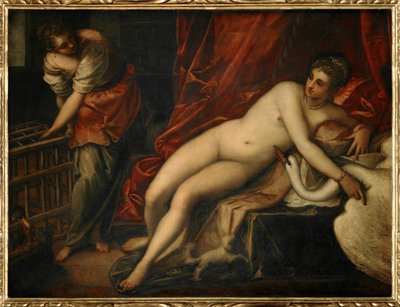 Leda och svanen av Jacopo Robusti Tintoretto