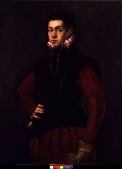 Porträtt av en ung man, ca 1565 (olja på duk) av Jacopo Robusti Tintoretto