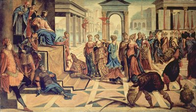 Salomo och drottningen av Saba av Jacopo Robusti Tintoretto