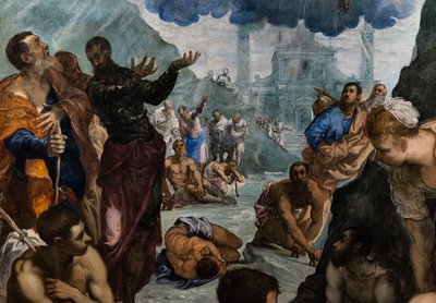 St. Augustinus botar de lama, detalj av Jacopo Robusti Tintoretto