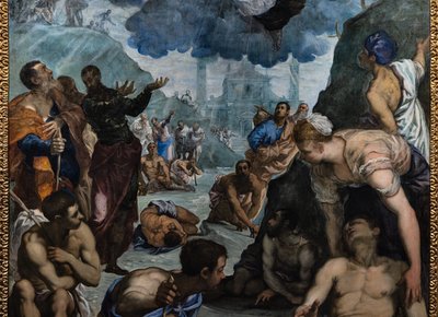 St. Augustinus botar de lama, detalj av Jacopo Robusti Tintoretto
