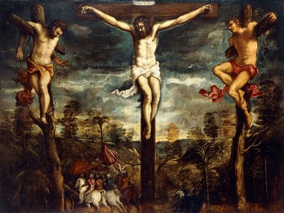 Korsfästelsen, 1554-55 av Jacopo Robusti Tintoretto