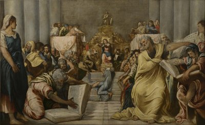 Kristus disputerar i templet av Jacopo Tintoretto
