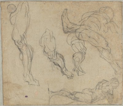 Figurer och ben (verso) av Jacopo Tintoretto