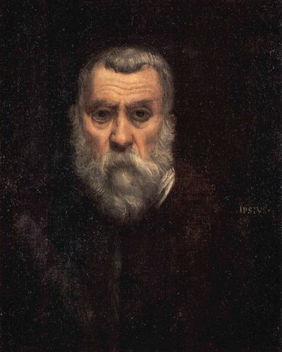 Franska:  Autoportrait Självporträtt av Jacopo Tintoretto