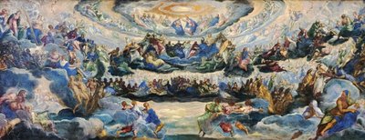 Franska: Le Couronnement de la Vierge, dit Le Paradis Jungfruns kröning av Jacopo Tintoretto
