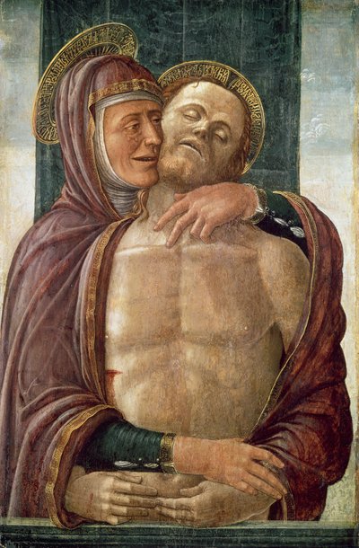 Jungfrun med den döde Kristus, ca 1480 (tempera på panel) av Jacopo da Montagnana