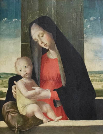 Madonna med barn, ca 1490-1500 (olja på pannå) av Jacopo da Valenza