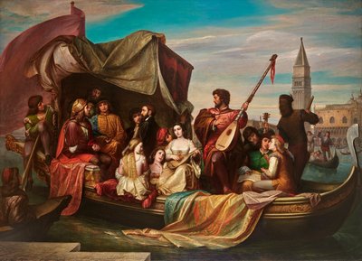 Giovanni Bellini och Albrecht Dürer firas av venetianska artister av Jacopo de Andrea