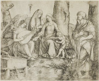 Den heliga familjen av Jacopo de