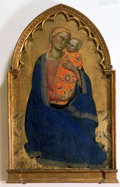 Ödmjukhetens madonna (tempera på panel) av Jacopo di Cione