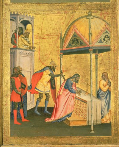 The Martyrium of St. Matthew, from the Altertavle of St. Matthew and Scenes from his Life, c.1367-70 (tempera on panel)swed av Jacopo di Cione