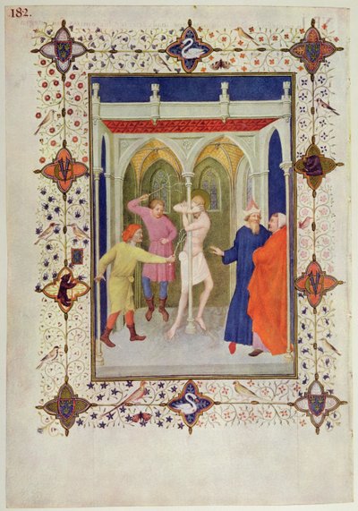 MS 11060-11061 Hours of the Cross: Tierce, The Flagellation of Christ, från 