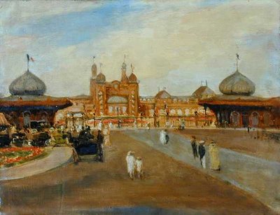 Eleganta figurer på den fransk-brittiska utställningen 1902 (olja på duk) av Jacques Emile Blanche