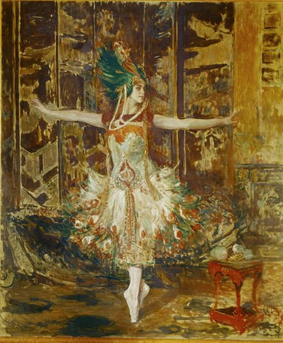 Tamara Karsavina dansar i baletten Eldfågeln av Igor Stravinskij... av Jacques Emile Blanche