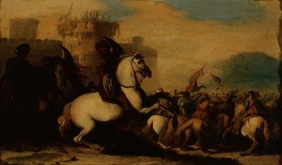 Ett kavalleriförlovning utanför ett fort av Jacques Courtois