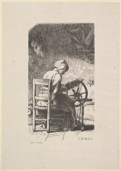 Spinnaren, 1853. av Jacques Adrien Lavieille