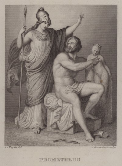 Prometheus (gravyr) av Jacques Alfred van Muyden