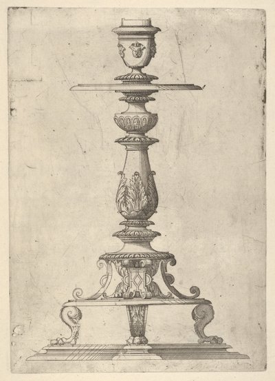 Design för en ljusstake, 1548-49. av Jacques Androuet Du Cerceau