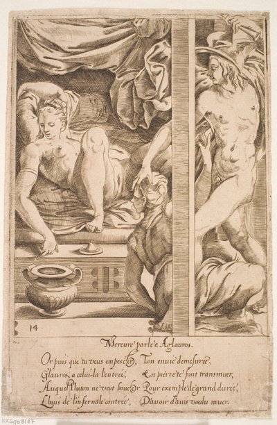 Merkurius besöker Herse av Jacques Androuet Ducerceau d.Æ.