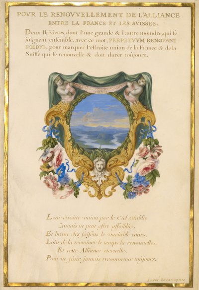 Nyckelskylt med landskap av Jacques Bailly
