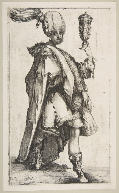 Balthasar, från Three Magi-serien, 1595-1616. av Jacques Bellange