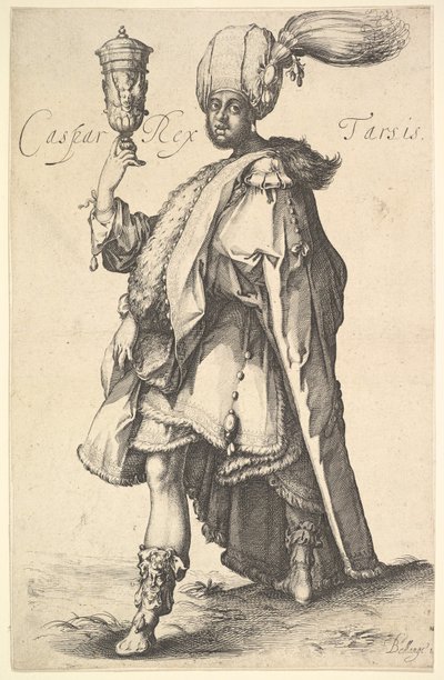 Caspar, efter en serie av de tre magi av Jacques Bellange. av Jacques Bellange