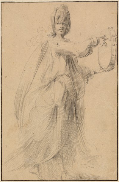 Dansare med en tamburin av Jacques Bellange