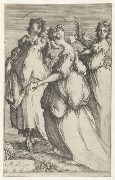 Tre heliga kvinnor av Jacques Bellange