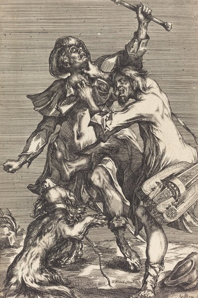 Kämpande tiggare. av Jacques Bellange