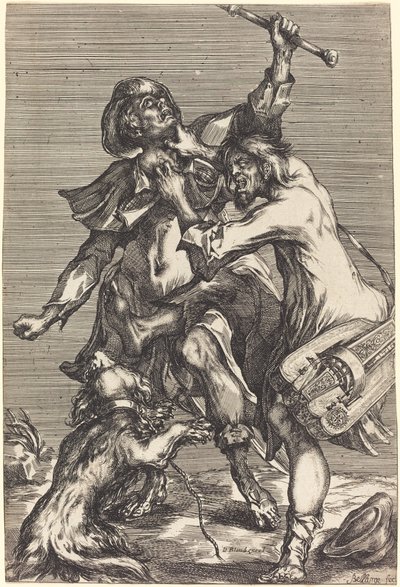 Kämpande tiggare av Jacques Bellange