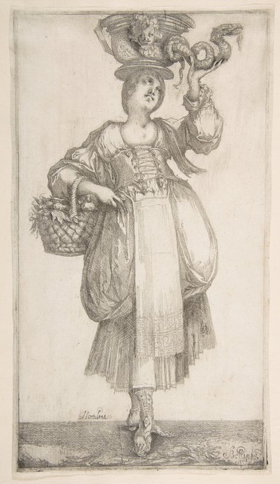Hortulana, från Hortulanae-serien, 1611. av Jacques Bellange