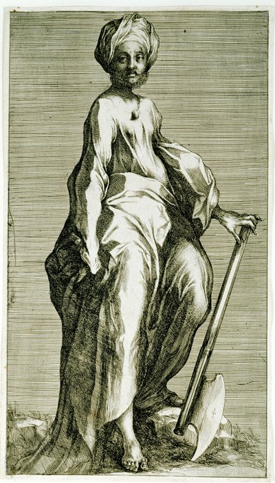 Saint Matthias, ca 1600-1616 (etsning och gravyr) av Jacques Bellange