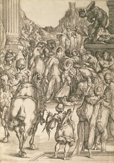 The Adoration of the Magi (etsning) av Jacques Bellange