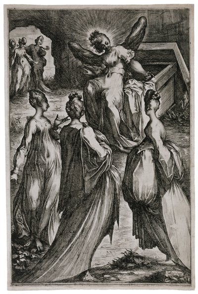 The Holy Women at the Sepulchre, 1613-16 (etsning och gravyr) av Jacques Bellange