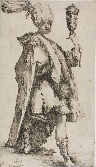 De tre vise männen: Balthasar, kungen av Saba av Jacques Bellange