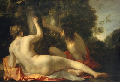 Angelica och Medoro, möjligen tidigt 1630-tal. av Jacques Blanchard