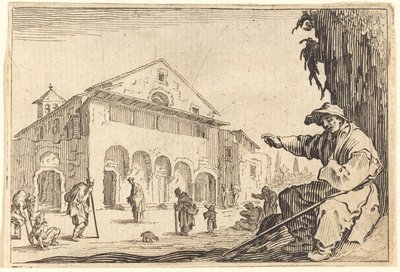 Almshus, ca. 1622. av Jacques Callot