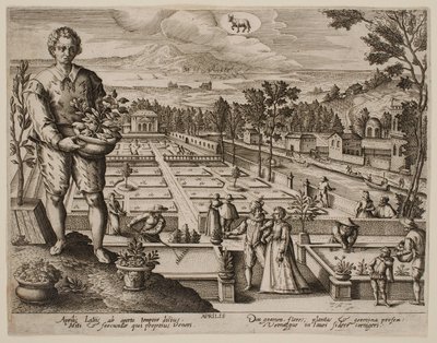 April, ur serien ”Månaderna” av Jacques Callot