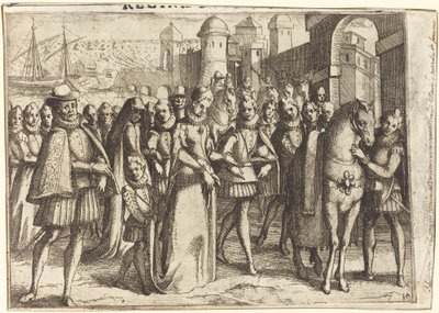 Ankomst till Valencia [recto] av Jacques Callot