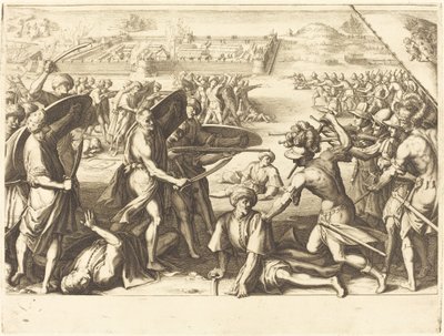 Assault on the Outer Forts of Bone, ca. 1614. av Jacques Callot
